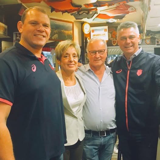 Joueurs du Stade Français au restaurant